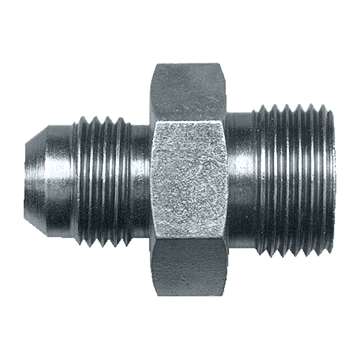 1/4 x 1/4" Steel Male 37° JIC - Male 60° Seat BSPP Connector  S3748BSPP-44