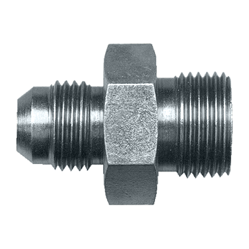 1/2 x 1/2" Steel Male 37° JIC - Male 60° Seat BSPP Connector  S3748BSPP-88