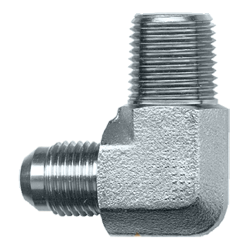 1/4 x 1/4" Steel Male 37° JIC - Male NPT 90° Elbow  S3749-4B