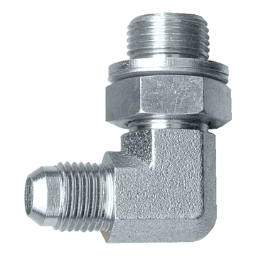 1/4 x 1/8" Steel Male 37° JIC - Male NPT 90° Elbow  S3749BSPP-42