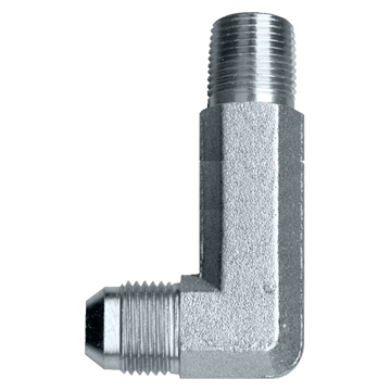 1/4 x 1/8" Steel Male 37° JIC - Male NPT 90° Elbow  S3749EEL-4A