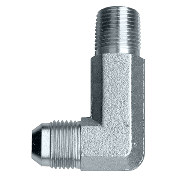 1/4 x 1/4" Steel Male 37° JIC - Male NPT 90° Elbow  S3749EL-4B