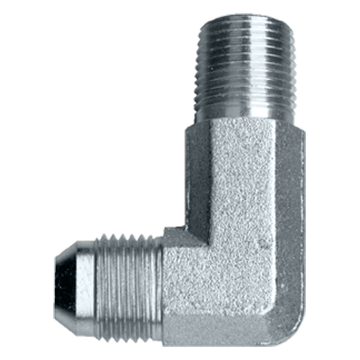 1/2 x 1/2" Steel Male 37° JIC - Male NPT 90° Elbow  S3749L-8D