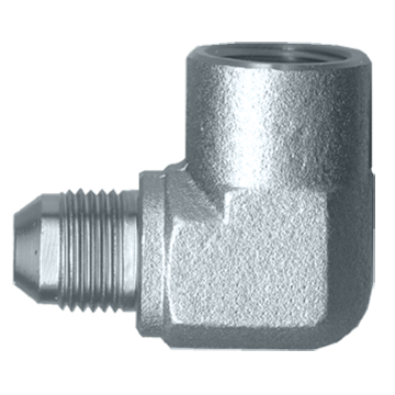 1/2 x 3/8" Steel Male 37° JIC - Female NPT 90° Elbow  S3750-8C