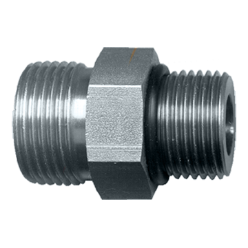 1-3/16"-12 x 1-1/16"-12 Steel Male ORFS - Male ORB Connector  S3968-12