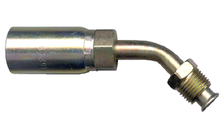 3/8 x 5/8"-18 Weatherhead® U-Series Hose Crimp - Male 45° SAE Inverted Flare 45° Elbow  SC632-66