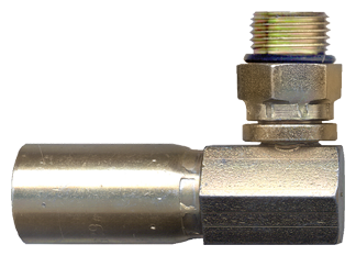 3/8 x 3/4"-16 Weatherhead® U-Series Hose Crimp - Male ORB 90° Elbow  SC636-68