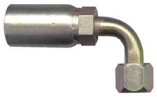 1/4 x 3/8" Weatherhead® U-Series Hose Crimp - Female 37° JIC Swivel 90° Elbow  SC639-46