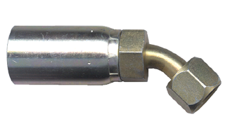 1 x 1" Weatherhead® U-Series Hose Crimp - Female 37° JIC Swivel 45° Elbow  SC640-1616