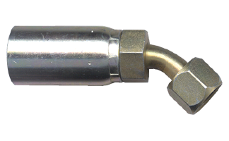1/2 x 5/8" Weatherhead® U-Series Hose Crimp - Female 37° JIC Swivel 45° Elbow  SC640-810