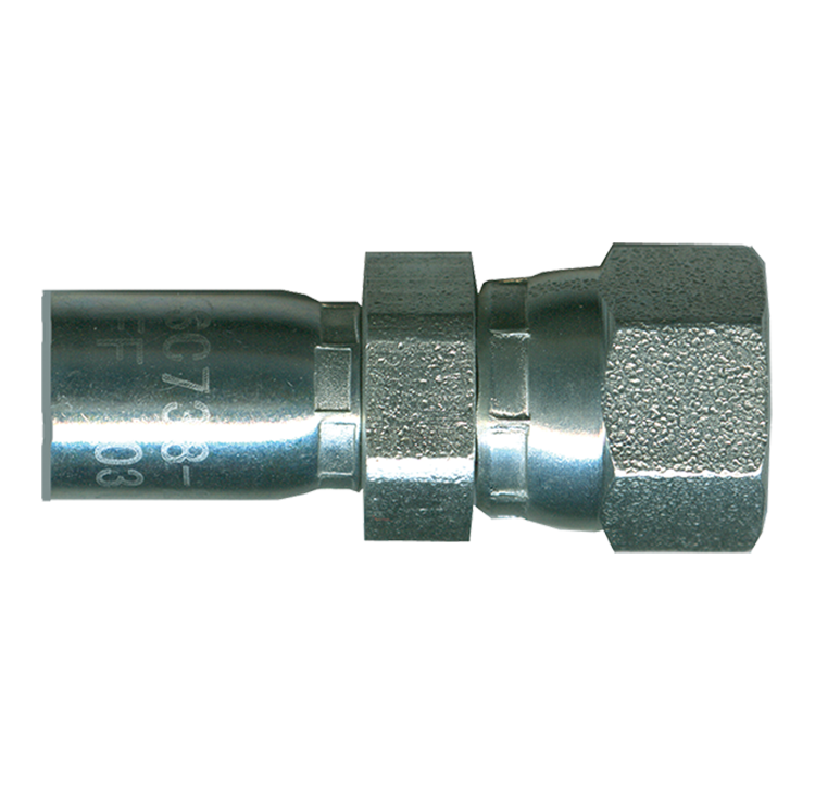 1/4 x 1/4" 100R7 Hose Crimp - Female 45° SAE Swivel  SC738-44