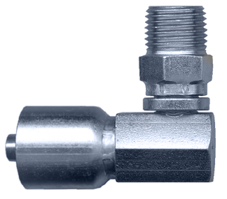 1/4 x 1/4"  Koman/Parker® 43 Series Hose Crimp - Male NPT Swivel 90° Elbow  SC916SW-4B