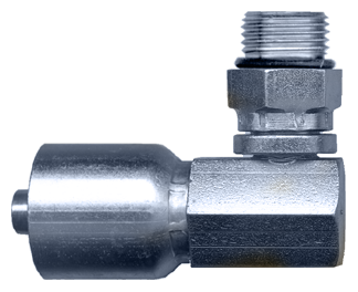 3/8 x 9/16"-18 Koman/Parker® 43 Series Hose Crimp - Male ORB Swivel 90° Elbow  SC936-66