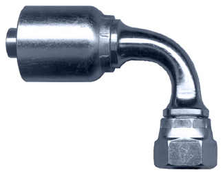 1/4 x 1/4" Koman/Parker® 43 Series Hose Crimp - Female 37° JIC Swivel 90° Elbow  SC939-44