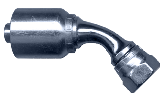 3/8 x 1/2" Koman/Parker® 43 Series Hose Crimp - Female 37° JIC Swivel 45° Elbow  SC940-68