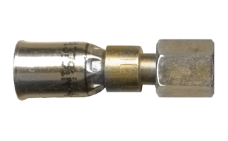 1/4 x 1/4" 100R14 Hose Crimp - Brass Female 37° JIC Swivel  SCT438-44