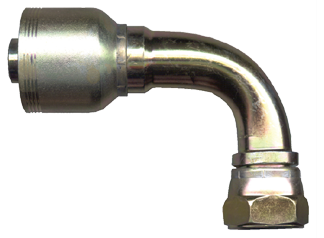 2 x 2" Koman/Parker® 71 Series Hose Crimp - Female 37° JIC Swivel 90° Elbow  SCT939MS-3232