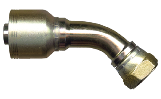 1-1/2 x 1-1/2" Koman/Parker® 71 Series Hose Crimp - Female 37° JIC Swivel 45° Elbow  SCT940MS-2424