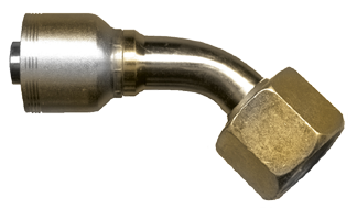 1 x 1-7/16"-12 Koman/Parker® 71 Series Hose Crimp - Female ORFS Swivel 45° Elbow  SCT950MS-1616