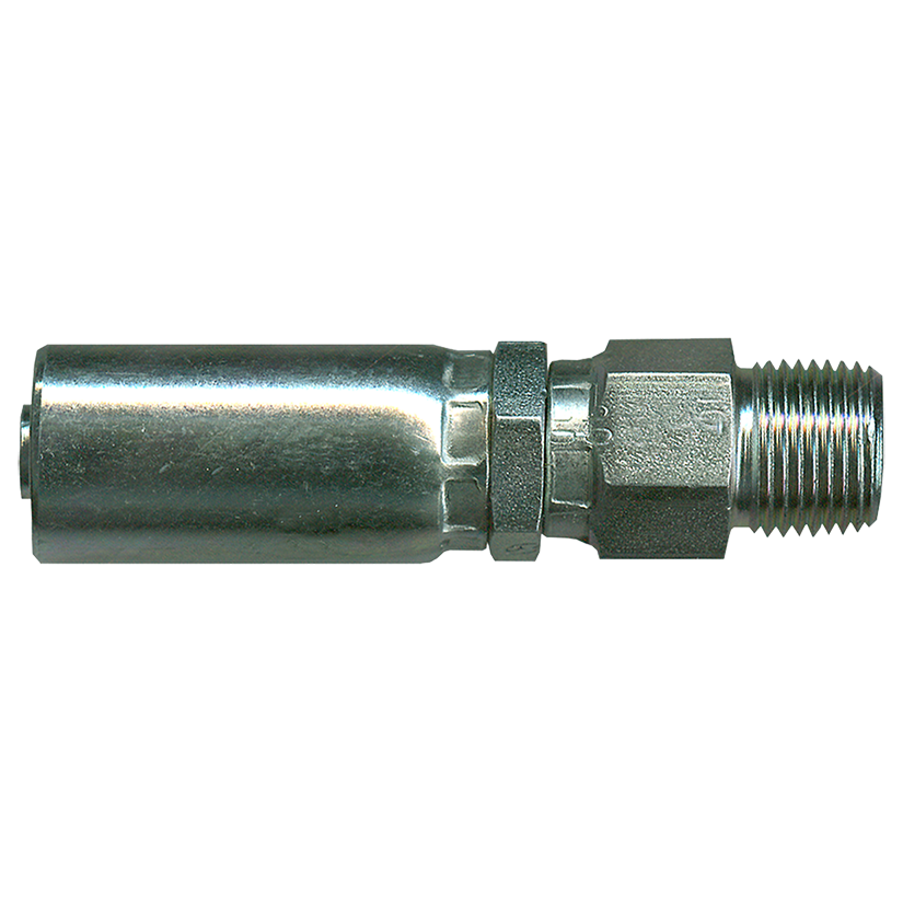 1/2 x 1/2"  100R7/R8/R18 Thermoplastic Hose Crimp - Male NPT Swivel  SCTP25SW-8D