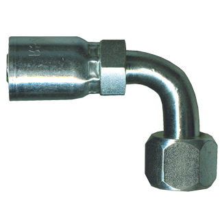 3/4 x 3/4" Weatherhead® 100R5 Series Hose Crimp - Female 37° JIC Swivel 90° Elbow  SCW539-1212