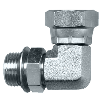 1-1/16"-12 x 3/4" Steel Male ORB - Female NPSM Swivel 90° Elbow  SO1116-12E