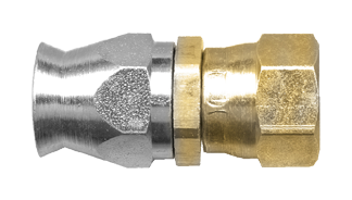 1 x 1" Brass 100R14 Reusable Hose End - Female 37° JIC Swivel  SR438-1616