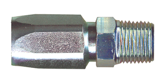 5/16 x 1/4" Steel 100R5 Reusable Hose End - Male NPT  SR525-5B