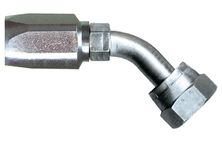 5/8 x 5/8" Steel 100R5 Reusable Hose End - Female 37° JIC Swivel 45° Elbow   SR540-1010