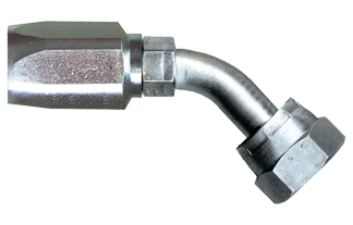1 x 1" Steel 100R5 Reusable Hose End - Female 37° JIC Swivel 45° Elbow   SR540-1616