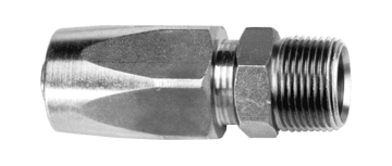 1/2 x 1/2" Steel 100R2 Reusable Hose End - Male NPT  SRT225-8D