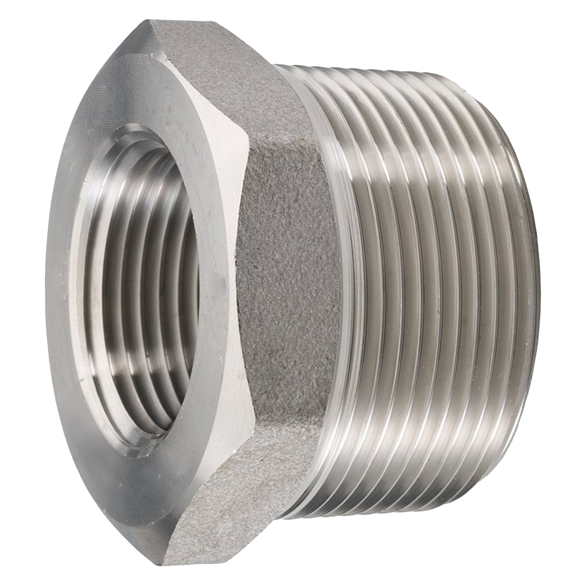 1/2 x 1/4" Stainless Steel 316 Male NPT - Female NPT Reducing Hex Bushing  SS110-DB