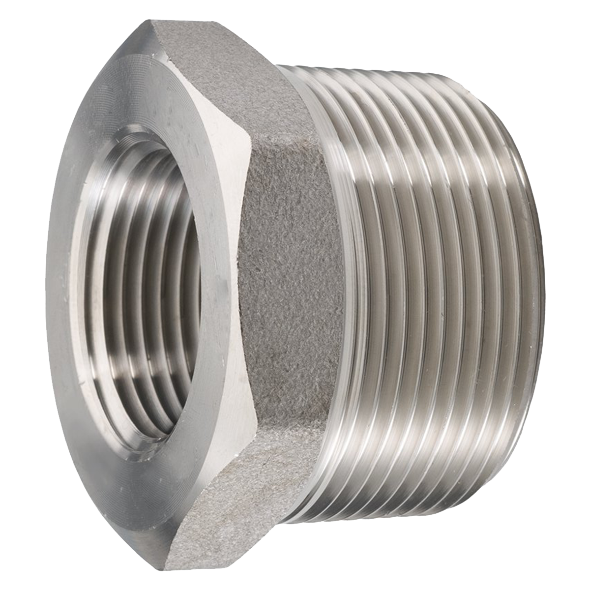 1 x 3/8" Stainless Steel 316 Male NPT - Female NPT Reducing Hex Bushing  SS110-HC