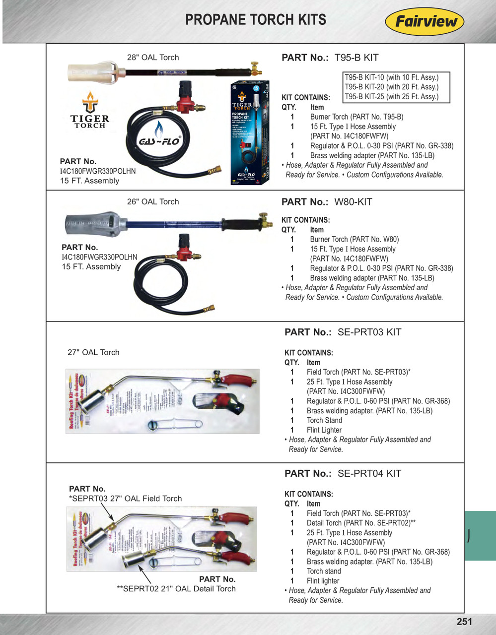 28" x 25' Hose 208,000 BTU Propane Torch Kit  T95-B KIT-25
