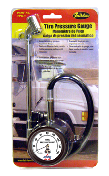 0-160 PSI 2" Face - 12" Wand - Tire Pressure Gauge  TPG-2