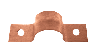 3/8" Tube O.D. Copper Plated Steel Two Hole Saddle Strap  TS14-6