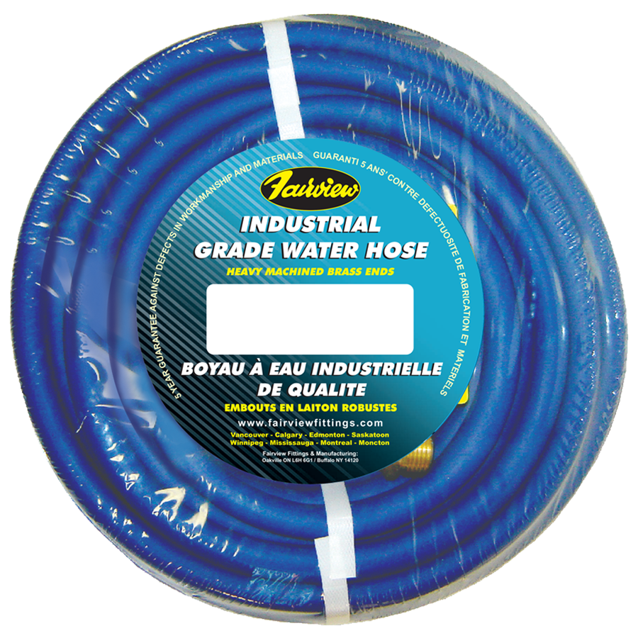 1/2" x 25' Blue PVC Industrial Water Hose Assembly  WHRV8BLU-25H