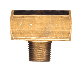 3/8" Extruded Brass Female NPT - Female NPT - Male NPT Tee  X106-C