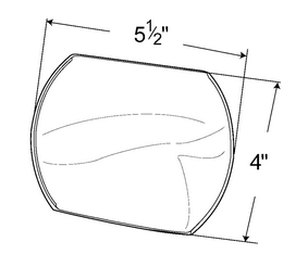 4 x 5-1/2" Stick-On Convex Mirror Rectangular  12164