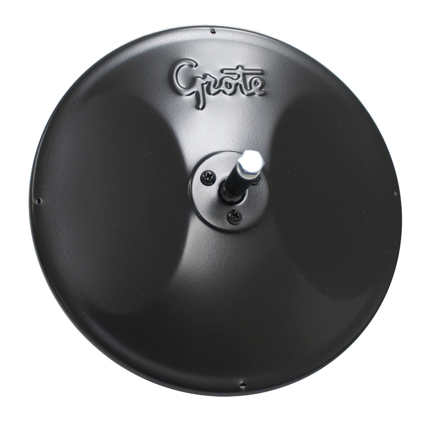 8" Round Convex Mirror w/Center-Mount Ball-Stud - Black  12182