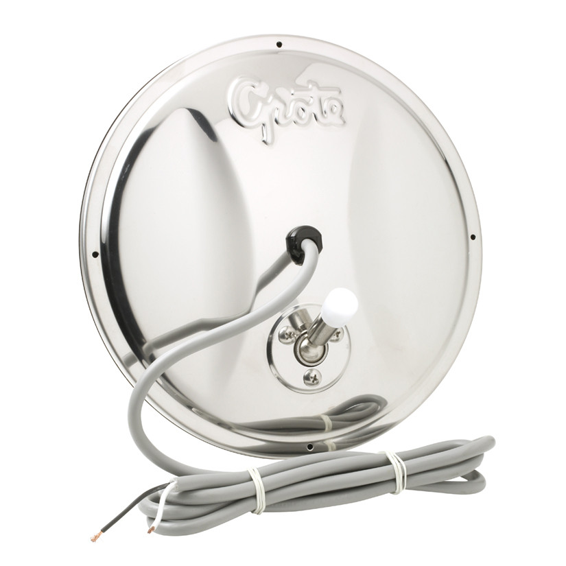 8" Round Convex Mirror w/Offset Ball-Stud - Stainless Steel  12813