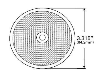 Sealed Center-Mount Reflector - Amber  40153
