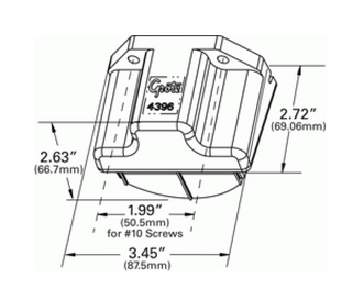 License Lamp Mounting Bracket - Gray  43960