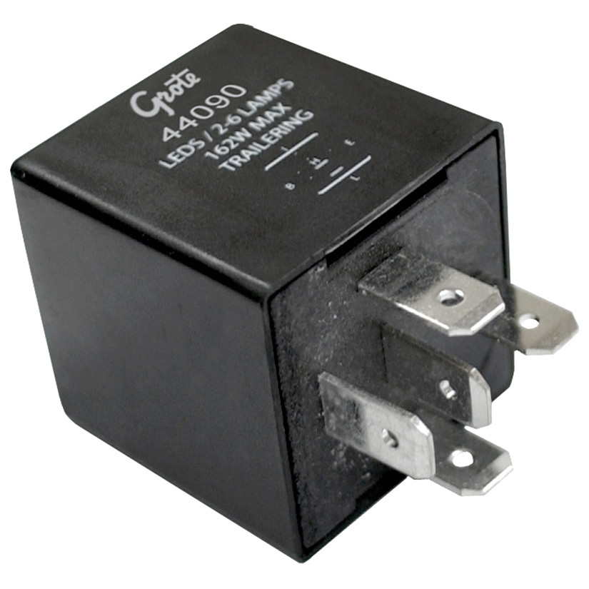 5 Pin Electronic LED ISO Terminal Flasher - Black  44090