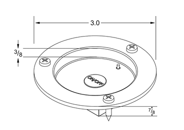 Recessed Momentary Ground Switch - White  44380