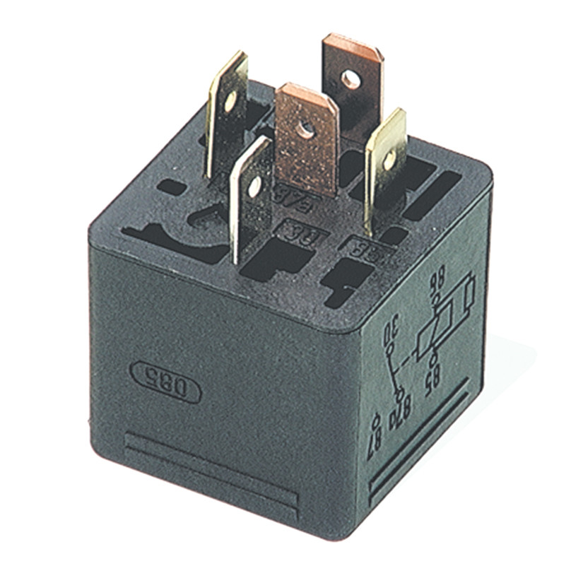 5 Pin Flasher Non-Latching HeadLamp Dimmer Relay - Black  44460