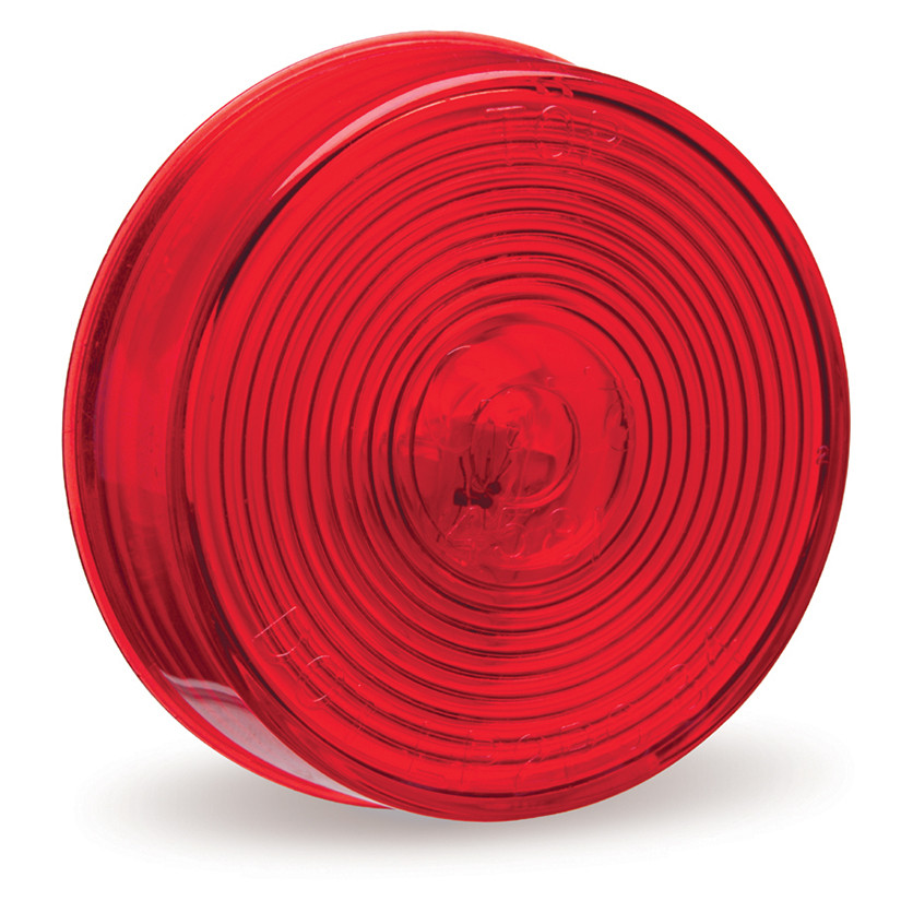 2-1/2" Round Optic Lens Clearance/Marker Lamp - Red  45812