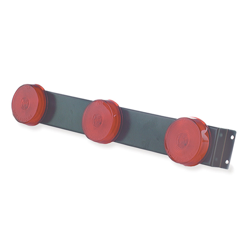 Low-Profile 4581 Round Series Light Bar - Red  49142
