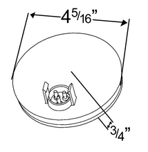 4" SuperNova® Grommet Mount Full-Pattern LED Rear Turn Lamp w/Male Pin - Amber  52163