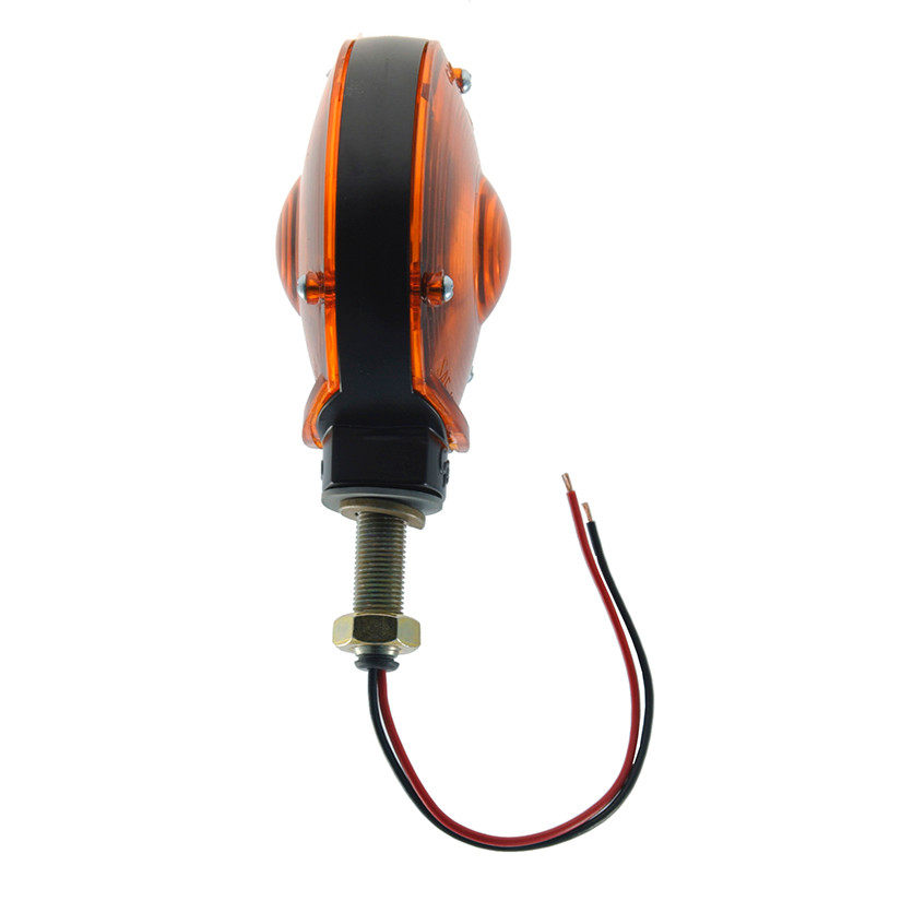 4" Zinc Die Cast Double Faced Lamp - Double Contact - Amber  53023